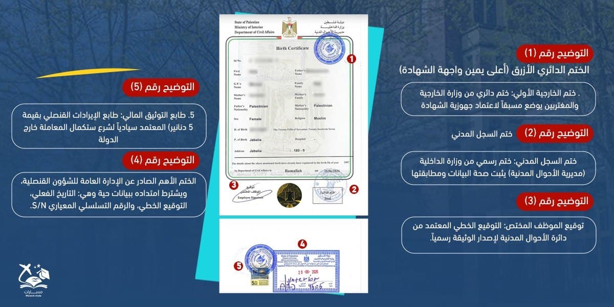 خدمة استخراج وترجمة شهادة الميلاد (ترجمة معتمدة وتصديق رسمي)